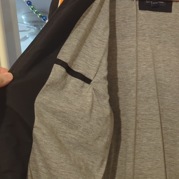 Men's Black and Orange Varsity Jacket - Picture 6 of 7